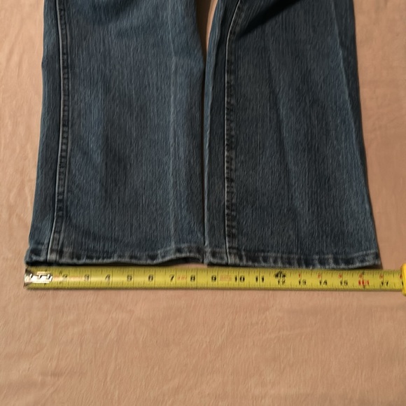 WRANGLER 47 REGULAR FIT ADVANCED COMFORT LEATHER TAG MENS SIZE 36x32 BLUE JEANS - Picture 8 of 9
